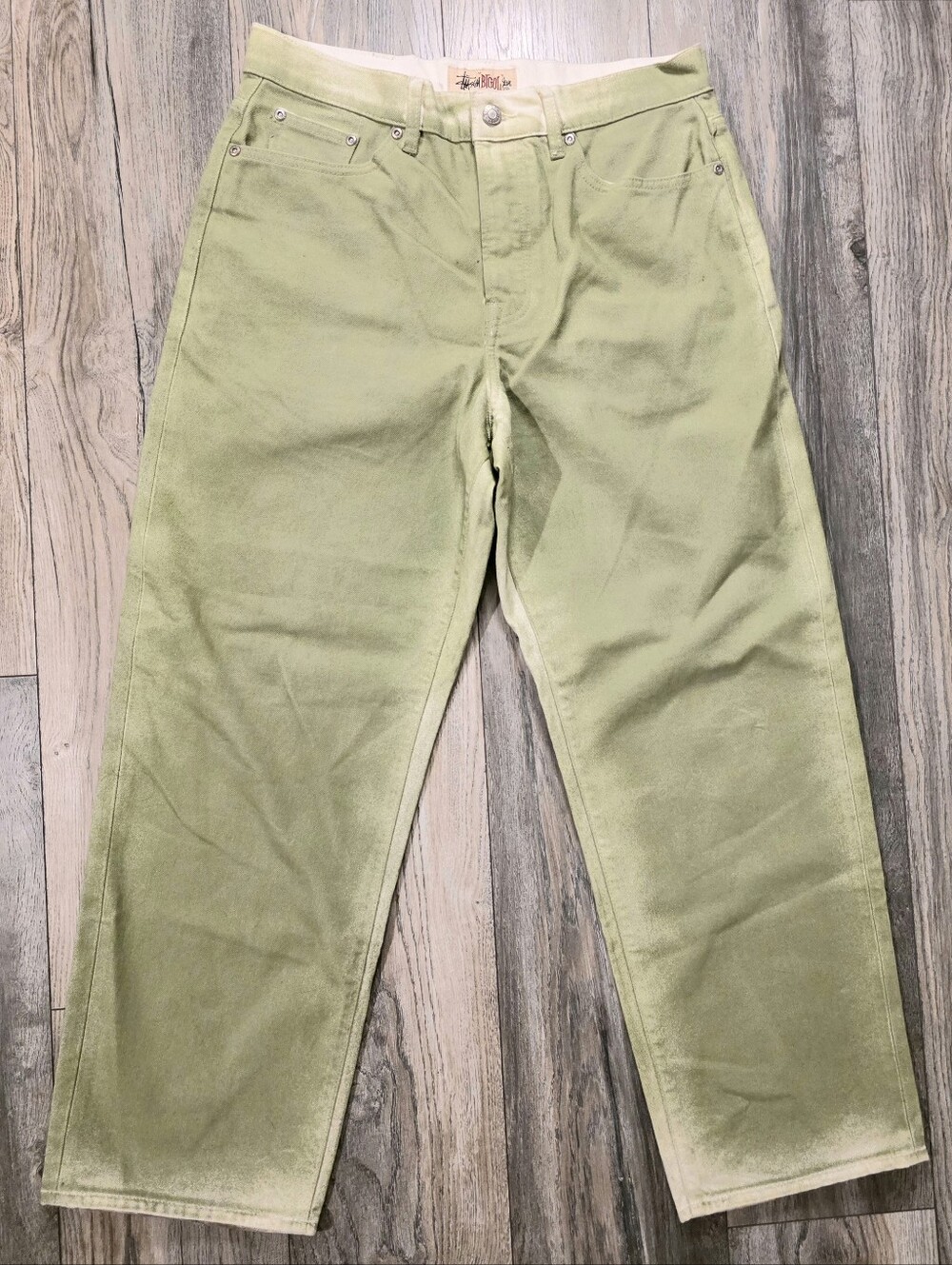 Stussy Light Olive with Signature Leather Patch-Authentic Stussy